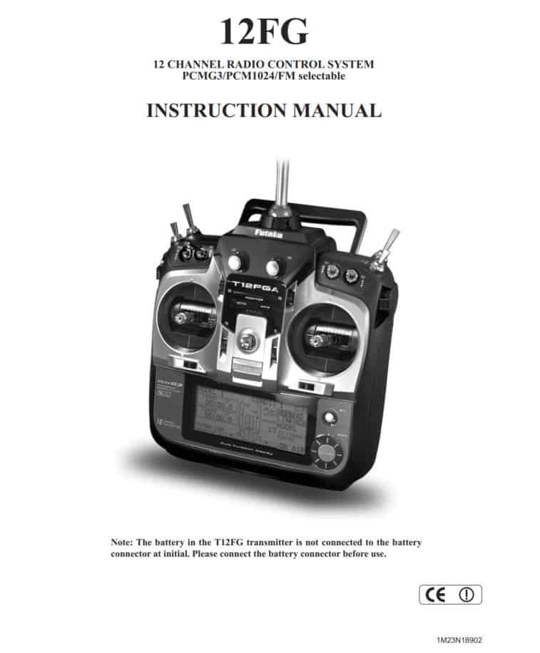 12FG Printed Manual – FutabaUSA